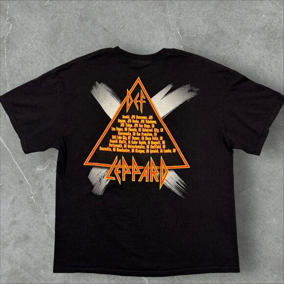 Vintage Y2K 2003 Def Leppard X Ten USA Tour Concert Rock Band T Shirt - XL - Picture 2 of 8